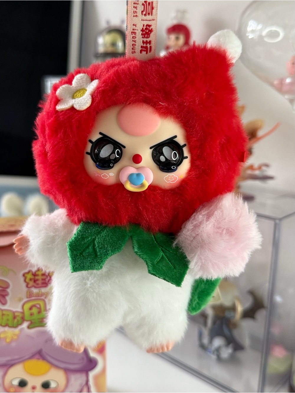 Baby three where’s spring - Strawberry Baby Doll Keychain - collectible